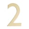 Architectural Mailboxes Brass 4 inch Floating House Number Polished Brass 2 3582PB-2 - alternate 2